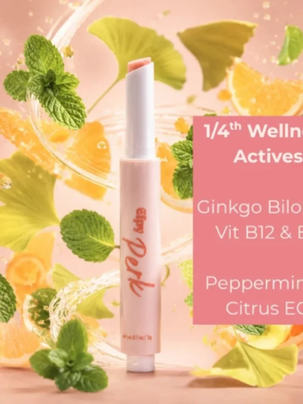 NWT Efpy Beauty Perk Micro-Dose Lip Balm | Natural Freshness & Energy 0.07 oz /